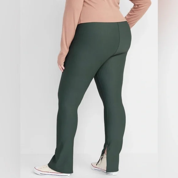 NWT! Extra High-Waisted PowerSoft Rib-Knit Split Flare Leggings - Size 2X💎 - Picture 8 of 12